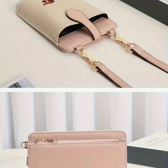 NEW Stylish Brown Embroidered Dachshund Crossbody Bag - Picture 3 of 5